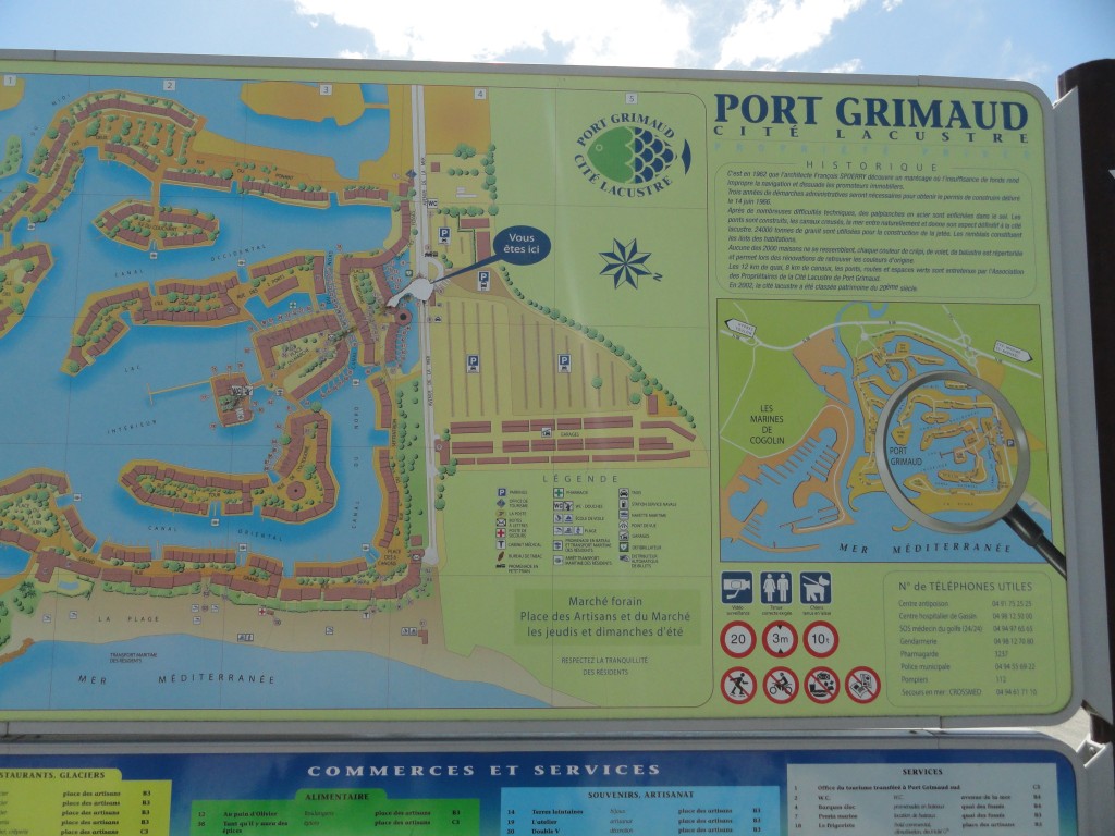 plan de port grimaud cité lacustre